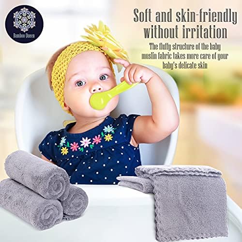 16 Pack Baby Washcloths - Luxury Coral Fleece - Extra Absorbent and