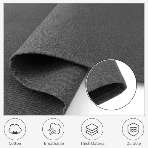 NLUS Chef Aprons for Men Women with 4 Pockets, Water Repellent Cotton