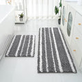 HOMEIDEAS Chenille Bathroom Rugs Sets 2 Piece, Cationic Dyed, Extra