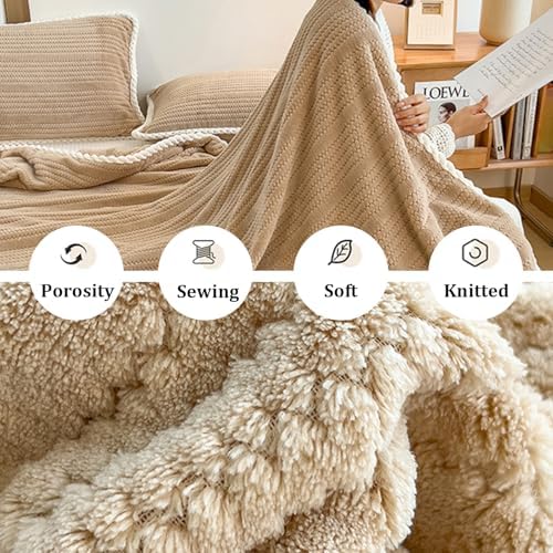 Sherpa Fleece Throw Blanket,Super Soft Throw Blanket Coral,Plush Fuzzy