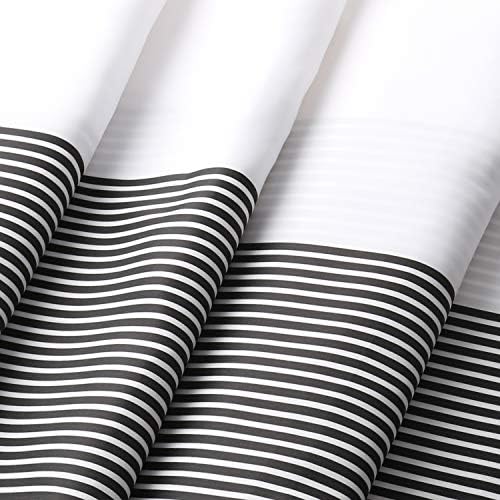 Shower Curtain Black and Grey, Shower Curtain for Men Bathroom White