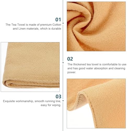 Thickened Cotton Linen Tea Towel, Water Absorbent Dish Cloth for