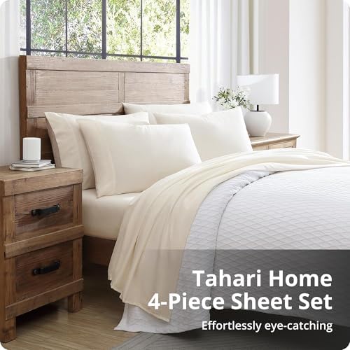 Tahari Home 6-Piece Full Size Bedding Set - Fitted & Flat Sheets &