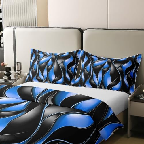 Castle Fairy Abstract Lines 100% Cotton Duvet Cover Set Luxury Modern