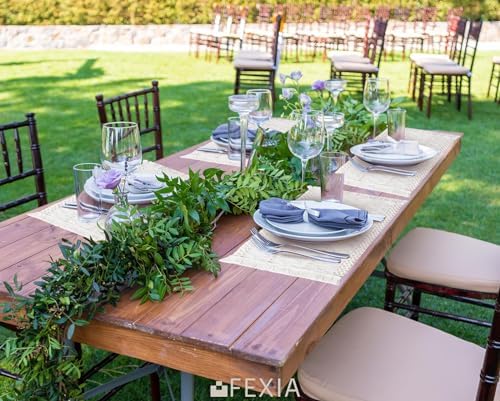 FEXIA Beige Boho Placemats Set of 4 Table Mats Farmhouse Home Dining