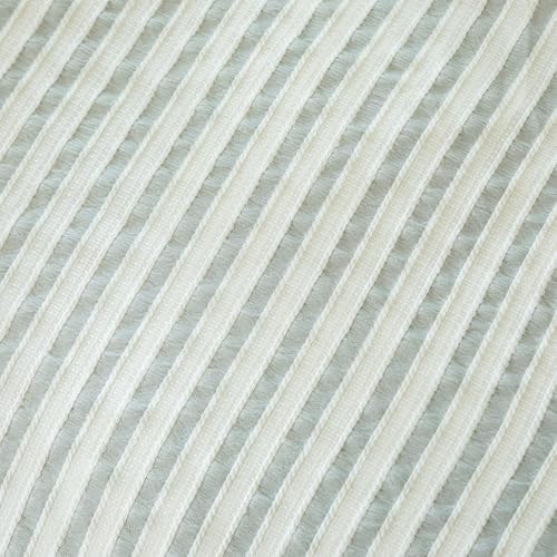 Duvet Cover Set King Striped Sage Green, 100% Washed Microfiber