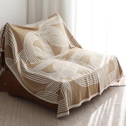 Soft Knitted Blanket Queen Size 50 * 70 Inch, Stripe Textured Throw
