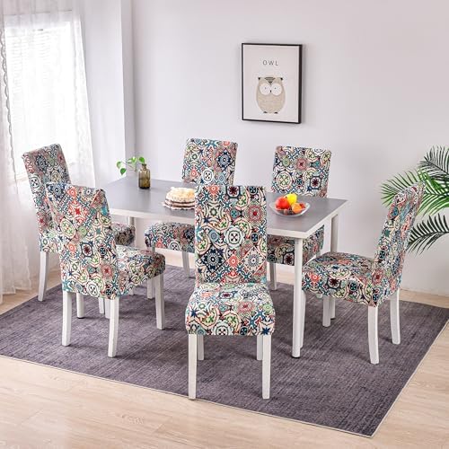 Soft Stretchy Parson Dining Chair Seat Covers/Slipcovers Set of 4