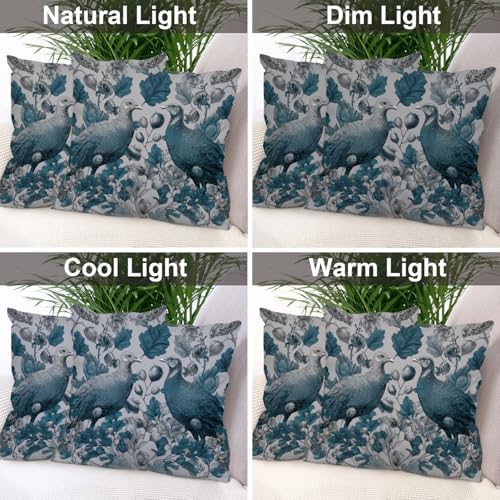 Batmerry Turkey Pattern Botanical Elements Throw Pillow Covers, Muted