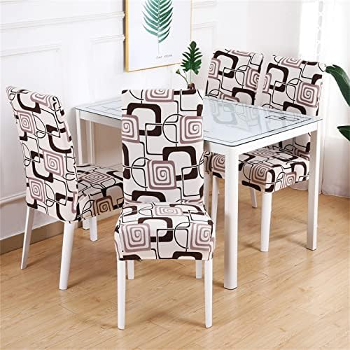 Dining Room Chair Covers Slipcovers Set of 4, Stretch Spandex
