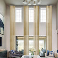 Frelement 108 Inch Length Extra Long Linen Curtains Light Filtering