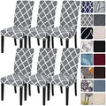 SearchI Dining Room Chair Covers Set of 6, Stretch Spandex Kitchen