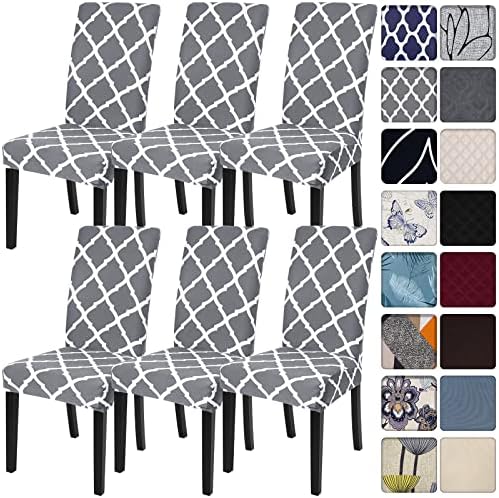 SearchI Dining Room Chair Covers Set of 6, Stretch Spandex Kitchen