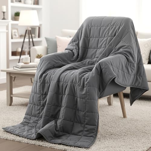 Weighted Blanket 25 lb, 78" x 85" Twin Size Cooling Cotton Machine