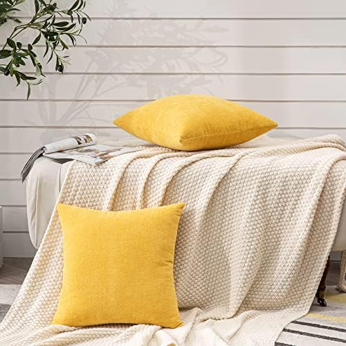 Decorative Square Throw Pillow Covers 20x20 Inch set of 2, Super Soft