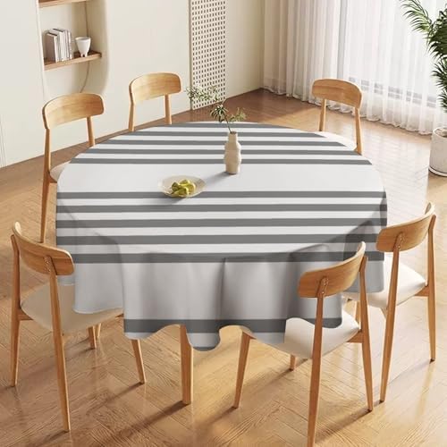 Grey and White Tablecloth Washable Dinng Table Covers Decorative for