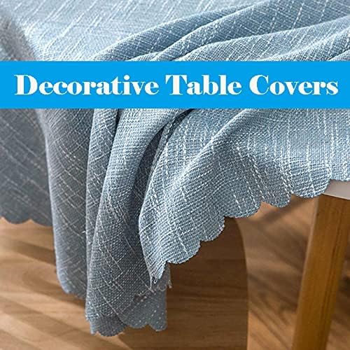 Tablecloth Round Table Clothes 140cm, Cotton Linen Tablecloth, Wrinkle