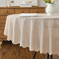 Warm Home Designs Lace Round Tablecloth. Linen Round Table Cloth for