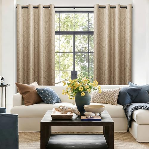 DWCN Ombre Blackout Curtains for Bedroom 52 x 63 inch, Full Blackout