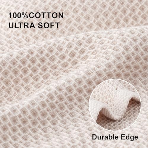 joybest Cotton Kitchen Dish Cloths, 8-Pack Waffle Weave Ultra Soft