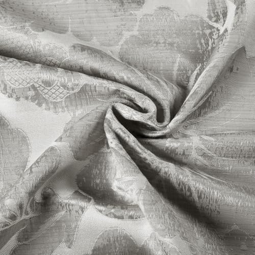 ChadMade Heavyweight Floral Texture Curtain 108 Inches Long, Extra