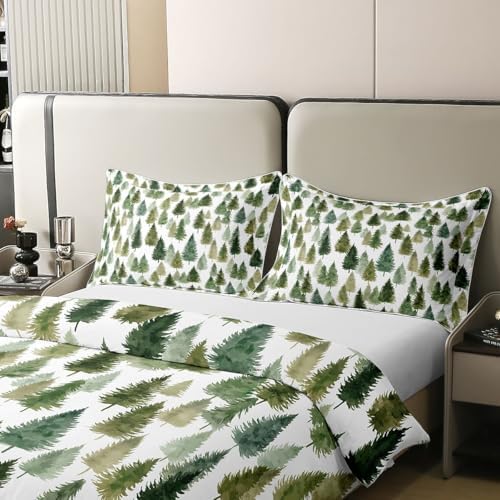 Erosebridal Sage Green Woodland 100% Cotton Duvet Cover Queen Size
