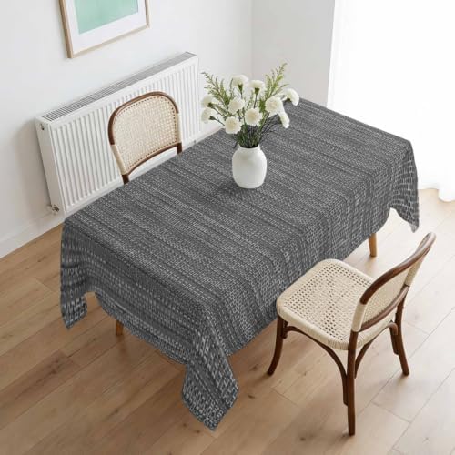 Grey Tablecloths 60" x 120”, Country Vintage Minimalist Solid Color