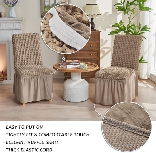 NICEEC Dining Room Chair Covers for Dining Chair Covers Set of 6