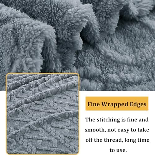 Sherpa Fleece Throw Blanket for Couch,Lightweight Comfy Textured