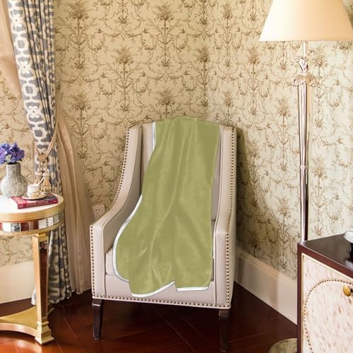 Dark Khaki Plush Throw Blankets for Bed Couch and Living Room Suitable