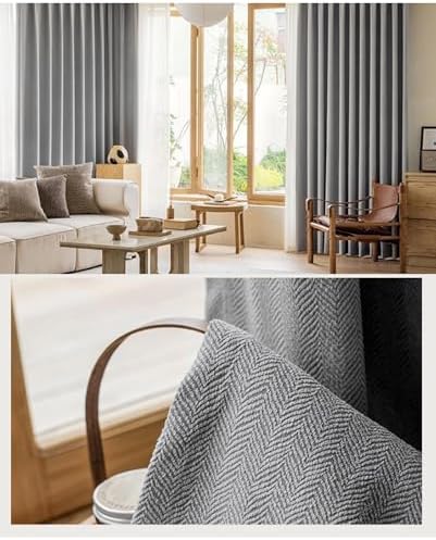 Beydodo Curtains 63 Inch Length 2 Panels for Bedroom, Blackout
