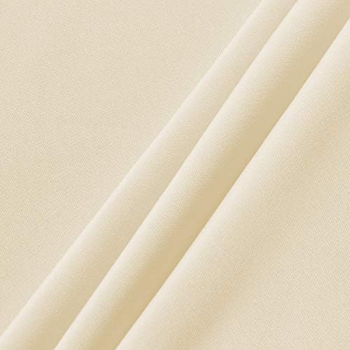 sancua Round Tablecloth 70 Inch Fits 20-58 Inch Tables, Beige