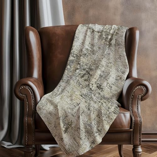 Addison Rugs ASB644 Taupe 50" x 70" Oversized Sherpa Throw Blanket
