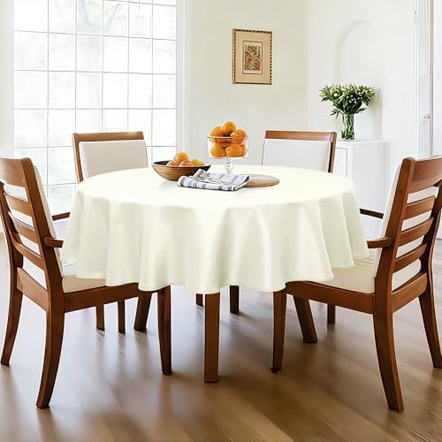 DWCN Round Tablecloth 90 Inch - Waterproof & Stain Resistant