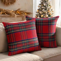 Artmag Christmas Plaid Pillow Covers 22x22 Inch Set of 2 Scottish