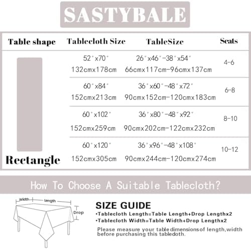 SASTYBALE Wavy Swirl Jacquard Tablecloth, Grey, 60 x 120 Inch