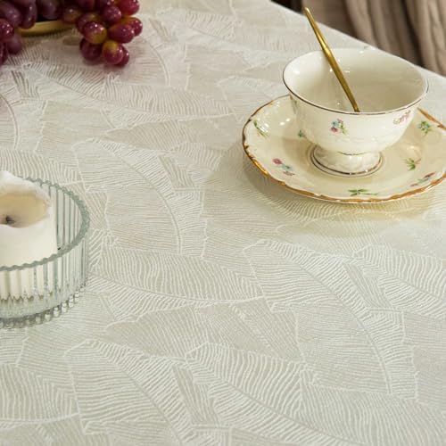 GLORY SEASON Textured Rectangle/Oblong Tablecloth Jacquard Fabric