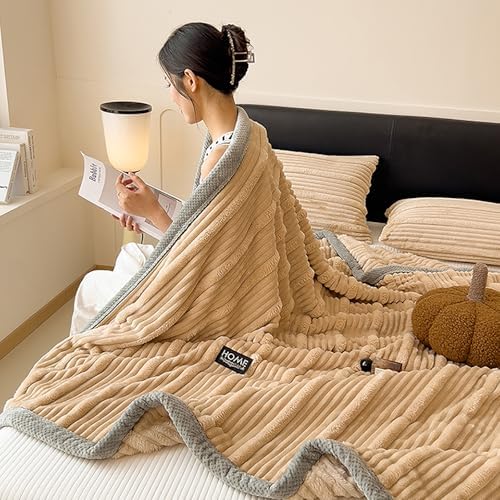 Faux Fur Rabbit Fur Throw Blanket,Luxury Fuzzy Throw Blanke,Cozy Plush