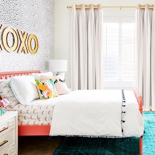 XWZO 100% Blackout Double Layer Curtains, Blackout Curtains with Sheer