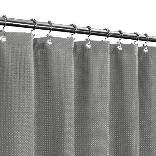 Barossa Design Waffle Weave Stall Shower Curtain Fabric 48 x 72 Inch