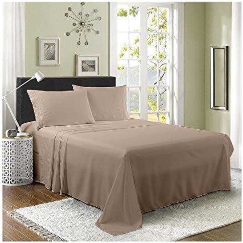 Pure Natural 100% Cotton Sheets - 4 Piece Full Size Bedding Sheets