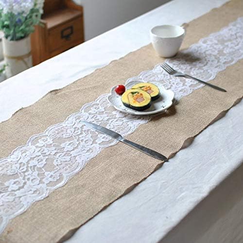 Daesar Table Runner 12x108 Inch, Table Runner Linen Christmas Khaki