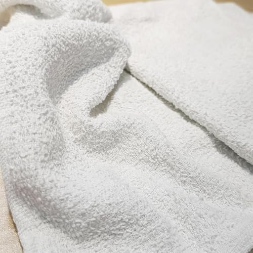 White Terry Bar Mop Towels, Pack of 400 (Approx.) 100% Cotton Cleaning