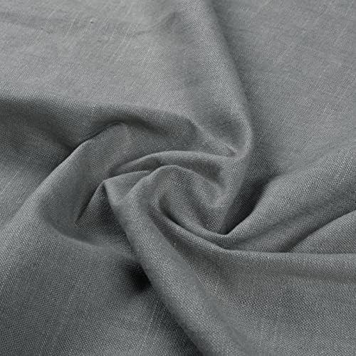 TWOPAGES 52W x 108L Inches Linen Cotton Curtain Heavyweight Breathable