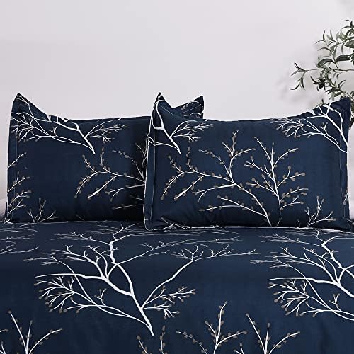 Soft Brushed Microfiber Duvet Cover Set with Zipper Closure and Corner