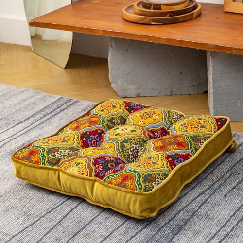 vctops Boho Velvet Chair Seat Cushions for Kitchen Dining Room Chairs
