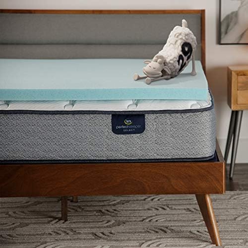 Serta ThermaGel 2-Inch Gel Memory Foam Mattress Topper, Queen