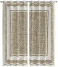 Beige Rustic Window Curtains 96 Inch Length 2 Panels Set, Farmhouse