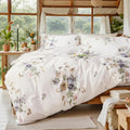 100% Cotton Duvet Cover King Size Vintage Floral Duvet Cover Set with