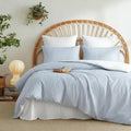 Nayoroom Striped Duvet Cover Queen Reversible Blue White Stripe